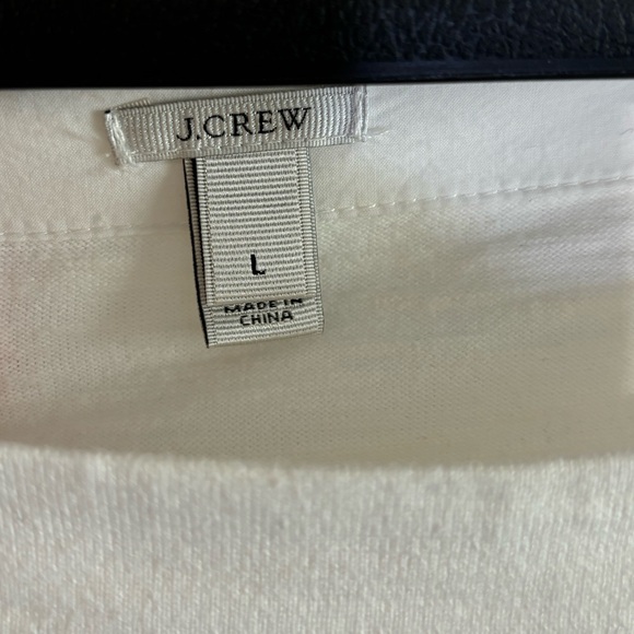 J. Crew Short Sleeve Colorblock Blue & Cream Shift Dress Size Lg - Picture 4 of 9